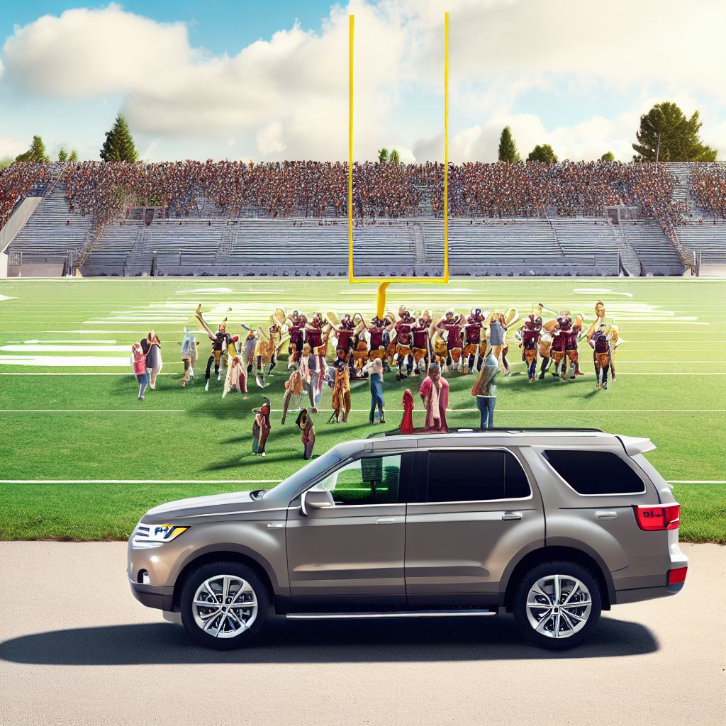 Ford Explorer at High School Football Stadium